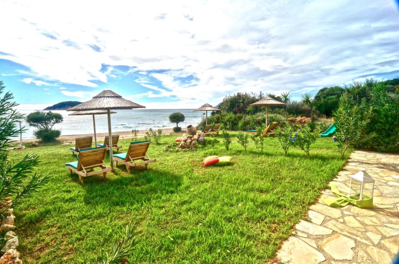 Beachfront Andriana Villa With Mini Pool And Spa Василікос Екстер'єр фото